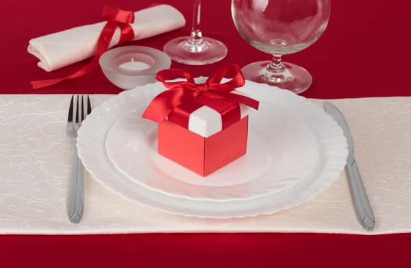 Valentine tafel daginstelling — Stockfoto