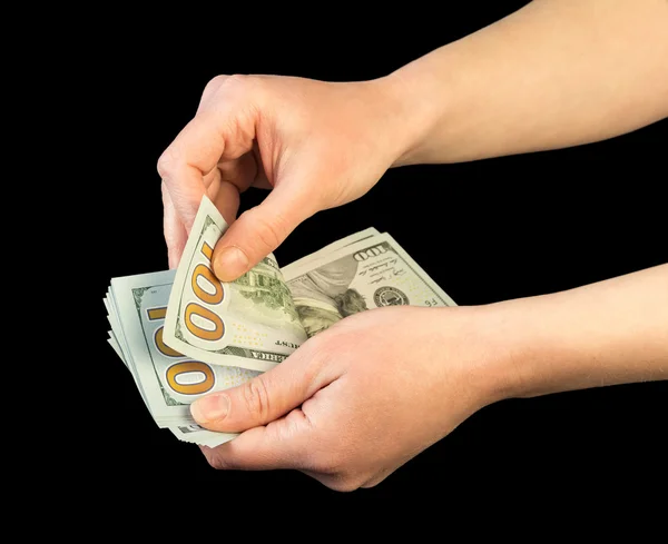 Χρήματα σε ανθρώπινα χέρια — Φωτογραφία Αρχείου