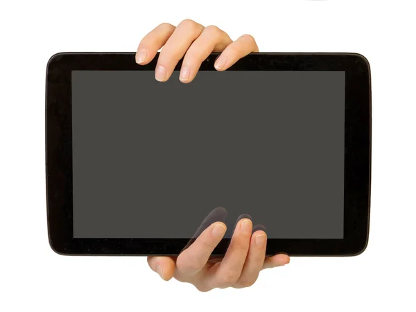 Tablet Pc kullanma eller — Stok fotoğraf