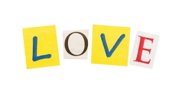 Aşk mektupları dışarı kesmek — Stok fotoğraf