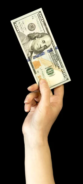 Dinero en mano humana — Foto de Stock