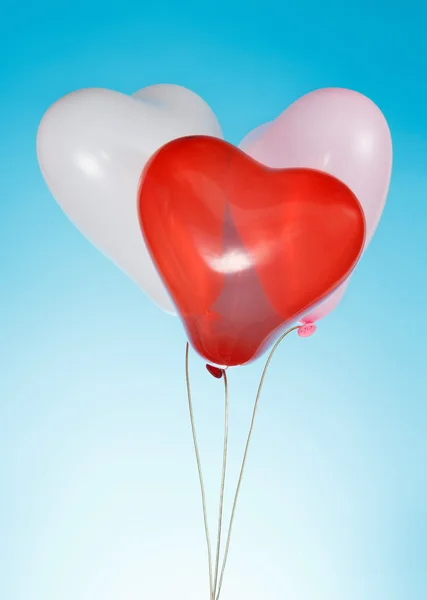 Ballonnen in de vorm van harten — Stockfoto
