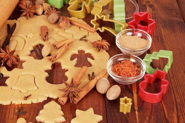 Preforms for the gingerbread spices — Stock Photo, Image