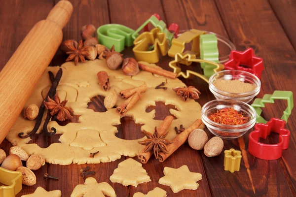 Preforms for the gingerbread spices — Stock Photo, Image