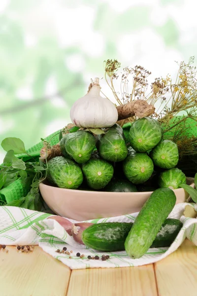 Pepinos preparados para la conservación — Foto de Stock