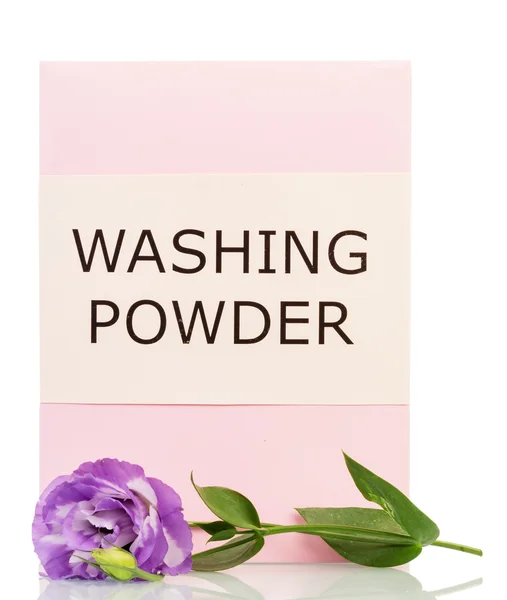 Box of washing powder with  flower — Stock Photo, Image