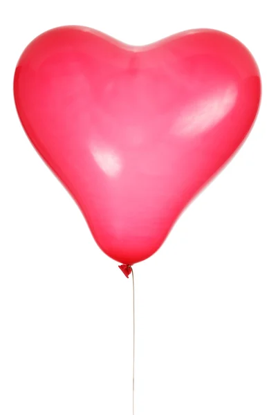 Balão vermelho na forma de coração — Fotografia de Stock