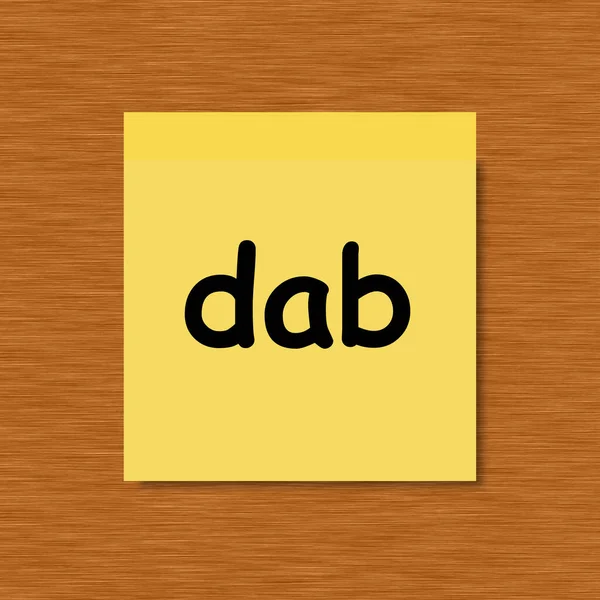 Dab Sticky Note Wooden Background — 스톡 사진