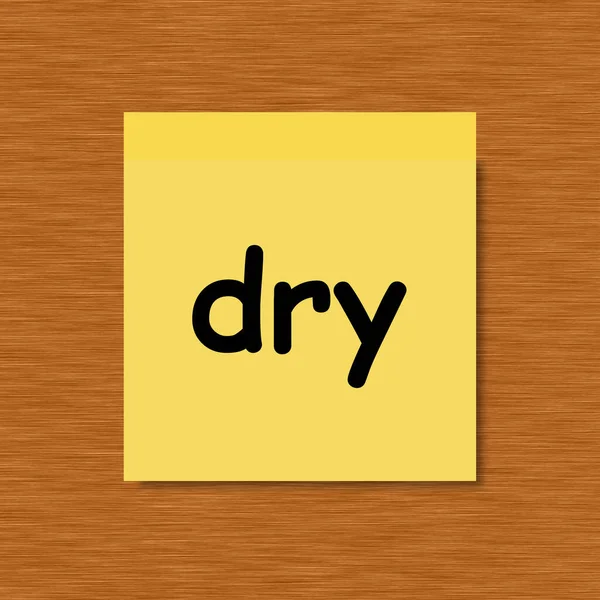 Dry Sticky Note Wooden Background — 스톡 사진