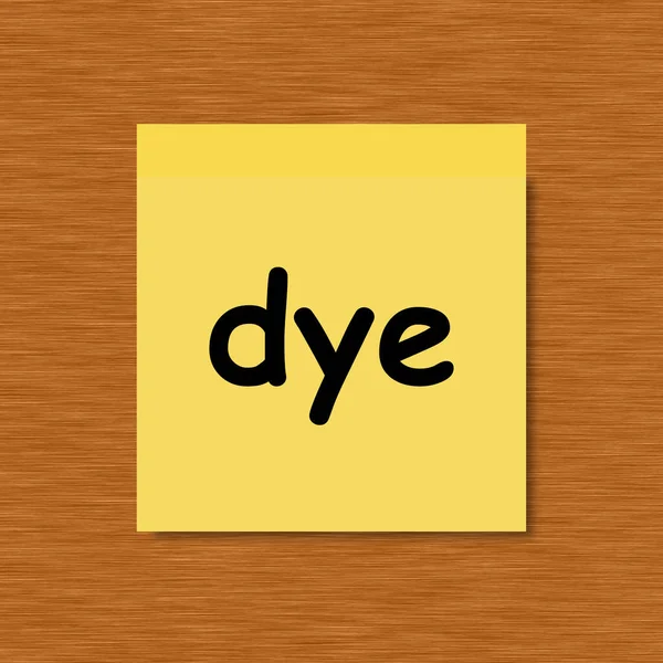 Dye Sticky Note Wooden Background — 스톡 사진