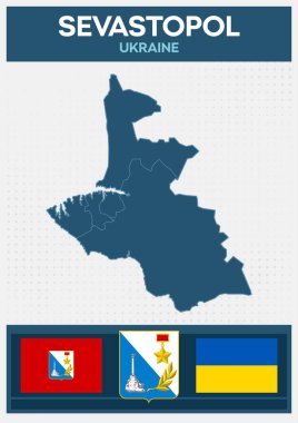 Sivastopol, Ukrayna Minimalist Haritası