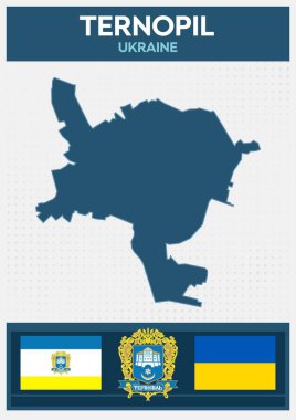 Minimalist Ternopil Haritası, Ukrayna