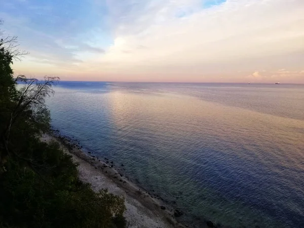 Una Vista Impresionante Costa Del Mar Báltico Desde Acantilado Orlowo — Foto de Stock