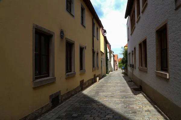 Eine Schöne Schmale Straße Rothenburg Der Tauber — Stockfoto