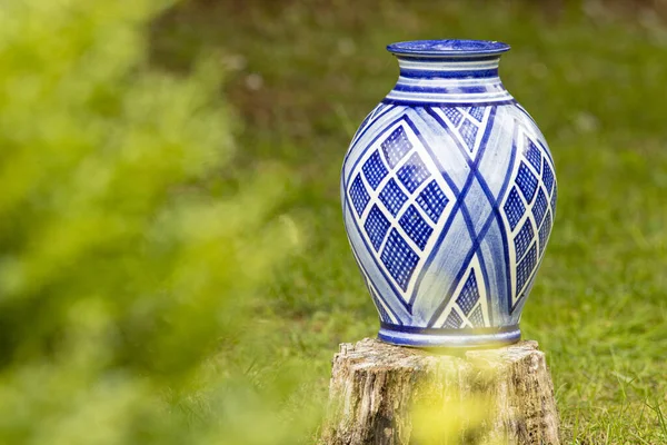 Nahaufnahme Einer Dekorativen Vase Park — Stockfoto