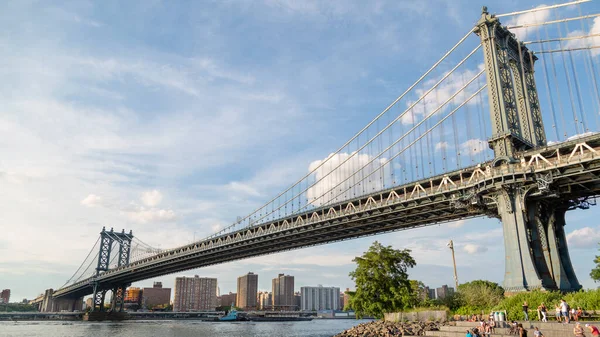 Una Splendida Vista Sul Famoso Brooklyn Bridge Park Negli Stati — Foto Stock