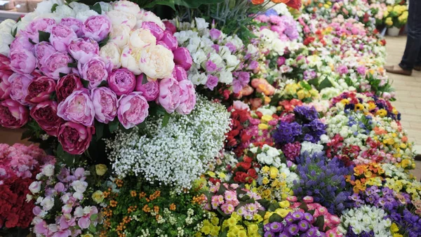 Hermoso Tiro Flores Colores Una Tienda Flores — Foto de Stock