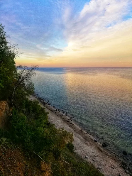 Scenic View Baltic Sea Coastline Orlowo Cliff Gdynia Poland — Stockfoto