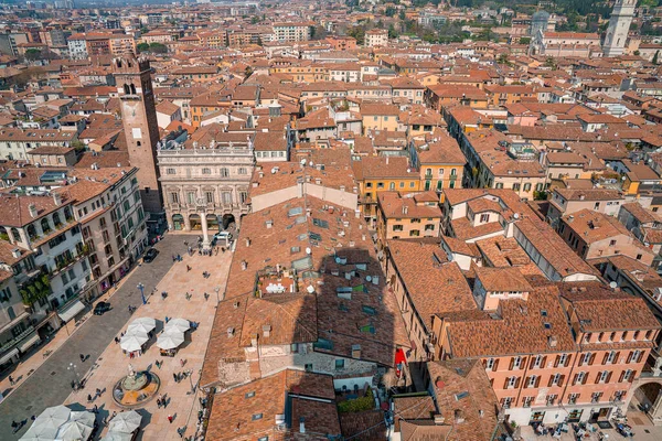 Uma Vista Aérea Cidade Velha Verona Itália — Fotografia de Stock