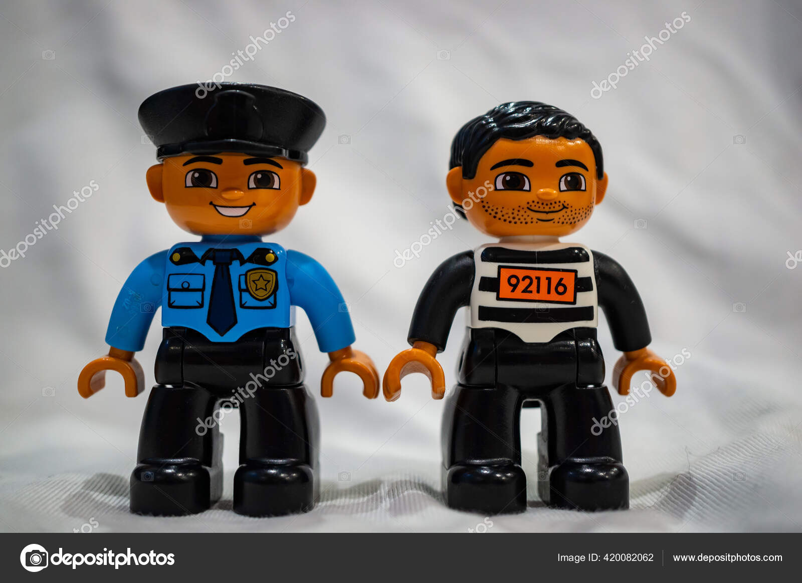 Poznan Poland Oct 2020 Lego Duplo Police Man Prisoner Toy Stock Editorial Photo Wirestock 420082062