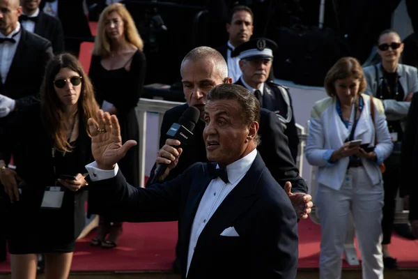 Cannes Frankrike Maj 2019 Sylvester Stallone Anländer Till Filmfestivalen Cannes — Stockfoto