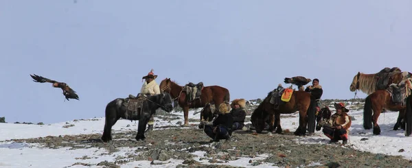 Ulgii Mongolia Paź 2020 Fotografia Zachmurzenie Historyczny Design Skały Turystyka — Zdjęcie stockowe