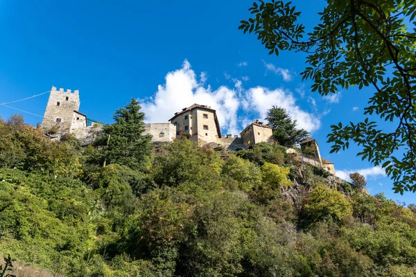 Low Angle Shot Juval Castle Blue Sky Italy — Stock Photo, Image