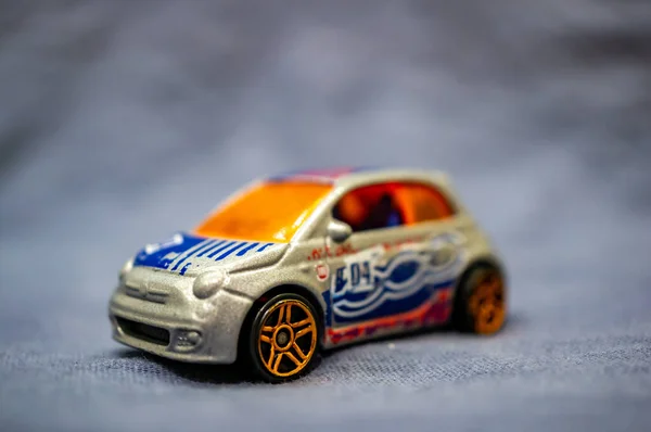 Poznan Polónia Outubro 2020 Mattel Hot Wheels Brinquedo Modelo Fiat — Fotografia de Stock