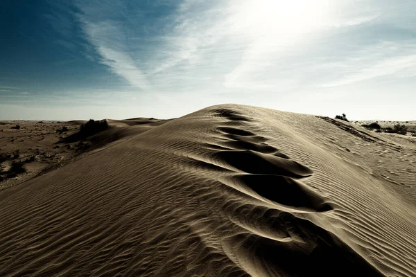 Ett Vackert Ökenlandskap Med Sanddyner Dubai — Stockfoto