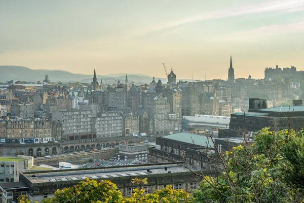 Edinburgh United Kingdom Sep 2020 Spires Edinburgh Golden Hour — Stock Photo, Image