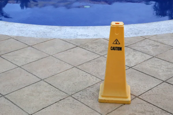 Yellow Cone Notion Caution Street — Stock Photo, Image