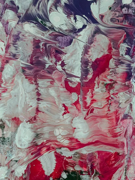 Una Pintura Abstracta Vertical Con Pintura Acrílica Con Colores Mixtos — Foto de Stock