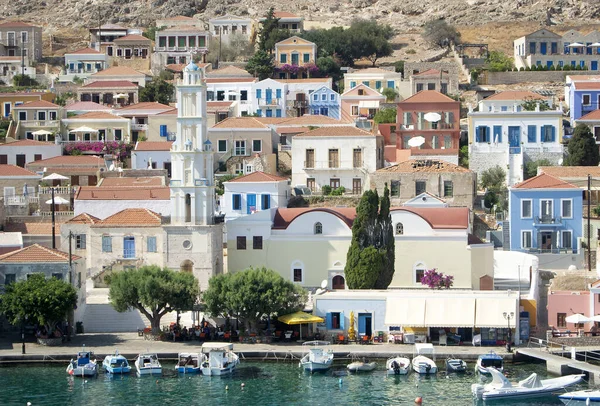Halki Greece Aug 2014 Greek Holiday Island Halki View Bay — 图库照片