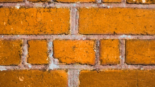 Closeup Wall Orange Brickwork — Stock Photo, Image