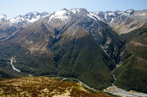 Eine Aufnahme Vom Avalanche Peak Neuseeland — Stockfoto