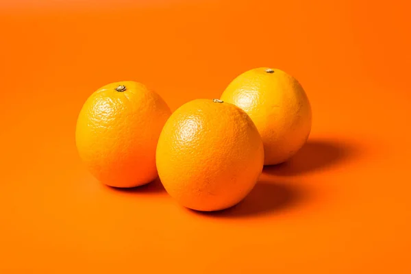 Closeup Shot Ripe Oranges Orange Background — ストック写真