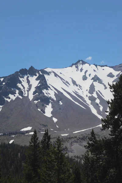 Beautiful View Lassen Peak Winter Snow Lassen Volcanic National Park — Stock Photo, Image