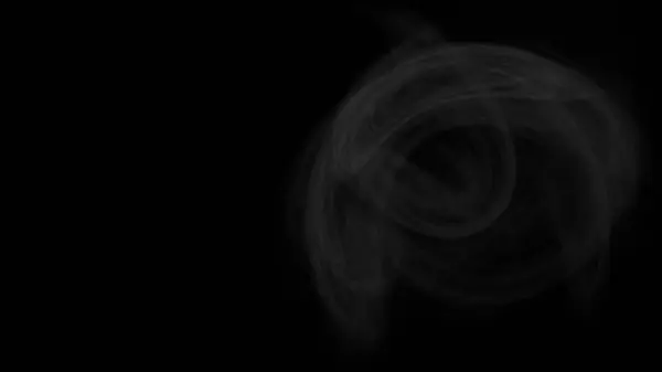 Illustrazione Panoramica Del Fumo Isolata Uno Sfondo Nero — Foto Stock