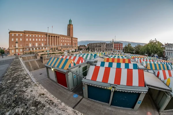 Norwich Reino Unido Agosto 2020 Una Vista Panorámica Ojo Pez — Foto de Stock