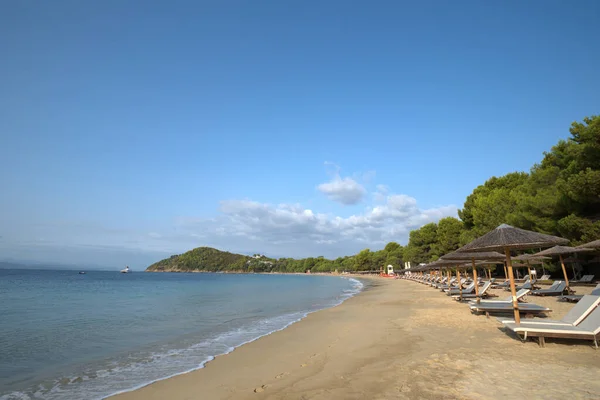 Koukounaries Playa Más Famosa Skiathos Clasificada Mejor Del Mundo Mediterráneo — Foto de Stock