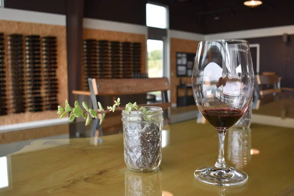 Gros Plan Verre Vin Dans Bar Walla Walla Washington Pays — Photo