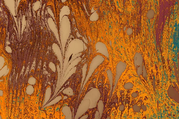 Художественная Живопись Маслом Оранжевых Тонах Узорах — стоковое фото