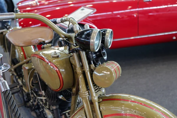 Närbild Bild Glänsande Motorcykel Detaljer — Stockfoto