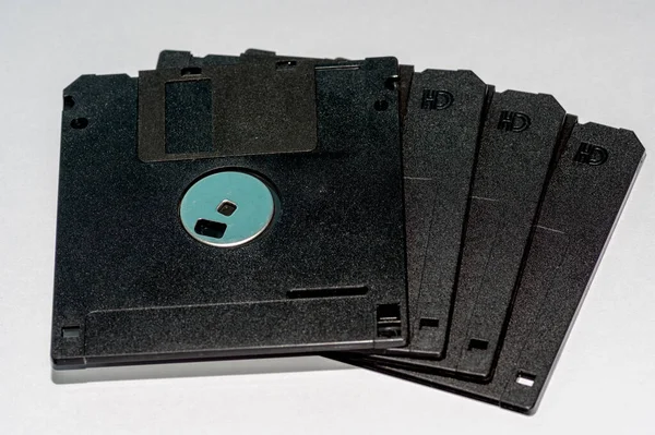 High Angle Shot Stacked Floppy Discs — Stock Photo, Image