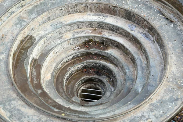 Empty Garden Fountain Drain Hole Royalty Free Stock Photos