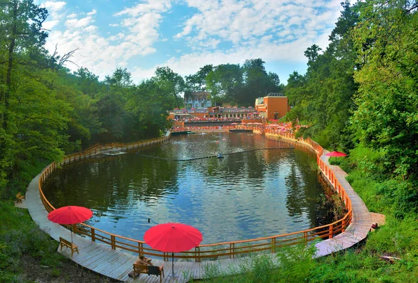 Sovata Rumänien September 2019 Black Lake Sovata Resort Mures County — Stockfoto