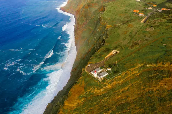 High Angle Shot Beautiful Cliffs Ocean — Stock Photo, Image