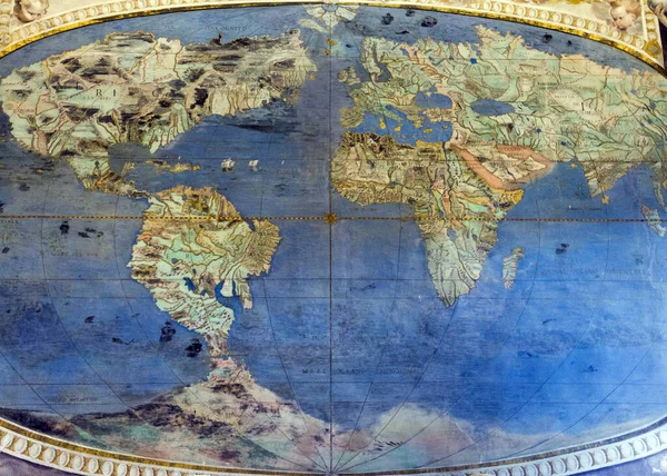 Uma Textura Mapa Velho Mundo — Fotografia de Stock