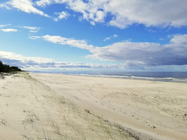 Bel Paesaggio Marino Sotto Cielo Nuvoloso Polonia — Foto Stock