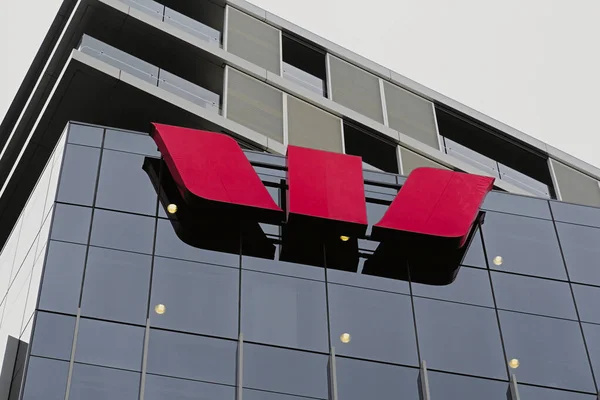 Auckland Nieuw Zealand Aug 2019 Zicht Westpac Bankkantoor Teken Britomart — Stockfoto